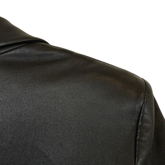 Theory Etiennette Leather Single Breasted Blazer Jacket Edgy Classy Black Size 8 - Picture 5 of 10